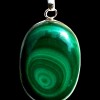Bijoux indiens argent - Pendentif indien Malachite