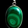 Bijoux indiens argent - Pendentif indien Malachite