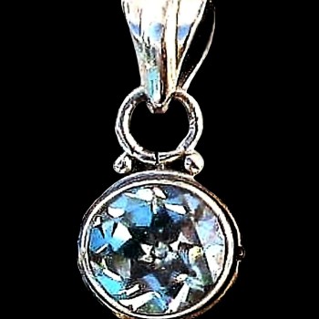 Pendentif indien argent Topaze - Bijoux indiens