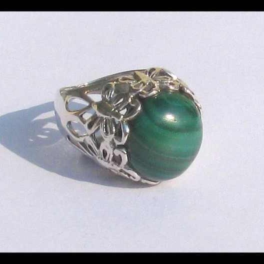 Bijoux indiens - Bague indienne Malachite