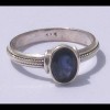 Bijoux indiens - Bague indienne Saphir d'eau (Iolite)