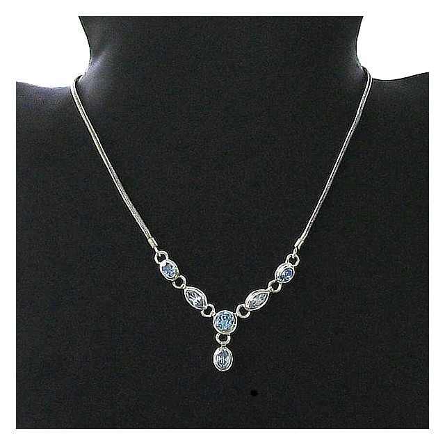 Collier indien argent Topaze - Bijoux indiens