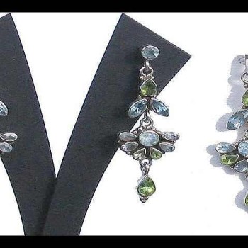 Parure indienne argent Topaze - Bijoux indiens