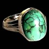 Turquoise - Bague indienne argent Turquoise - Bijoux Inde