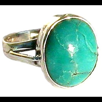 Turquoise - Bague indienne argent Turquoise - Bijoux Inde