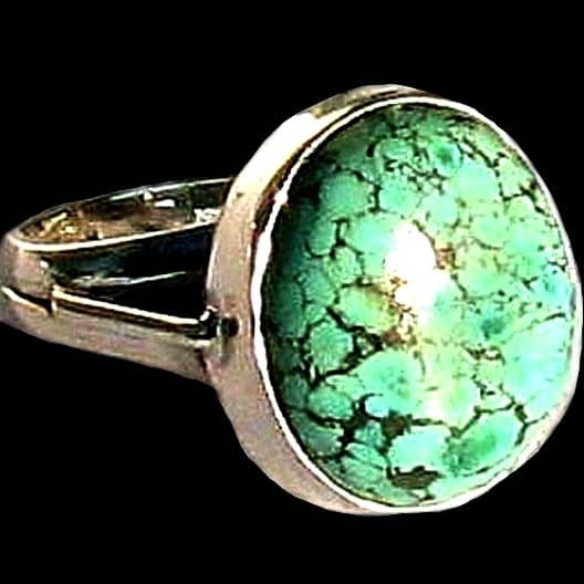 Turquoise - Bague indienne argent Turquoise - Bijoux Inde