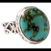 Turquoise - Bague indienne argent Turquoise - Bijoux Inde