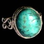 Turquoise - Bague indienne argent Turquoise - Bijoux Inde