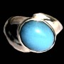 Turquoise - Bague indienne argent Turquoise - Bijoux Inde