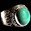 Turquoise - Bague indienne argent Turquoise - Bijoux Inde