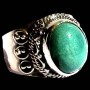 Turquoise - Bague indienne argent Turquoise - Bijoux Inde
