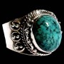 Turquoise - Bague indienne argent Turquoise - Bijoux Inde