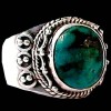 Turquoise - Bague indienne argent Turquoise - Bijoux Inde