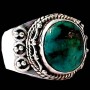 Turquoise - Bague indienne argent Turquoise - Bijoux Inde