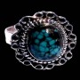 Turquoise - Bague indienne argent Turquoise - Bijoux Inde