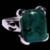 Turquoise - Bague indienne argent Turquoise - Bijoux Inde
