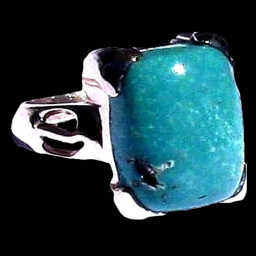 Turquoise - Bague indienne argent Turquoise - Bijoux Inde