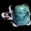 Turquoise - Bague indienne argent Turquoise - Bijoux Inde