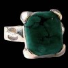 Turquoise - Bague indienne argent Turquoise - Bijoux Inde
