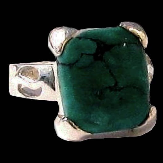 Turquoise - Bague indienne argent Turquoise - Bijoux Inde