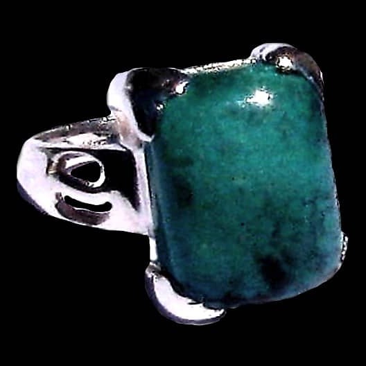 Turquoise - Bague indienne argent Turquoise - Bijoux Inde