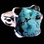 Turquoise - Bague indienne argent Turquoise - Bijoux Inde