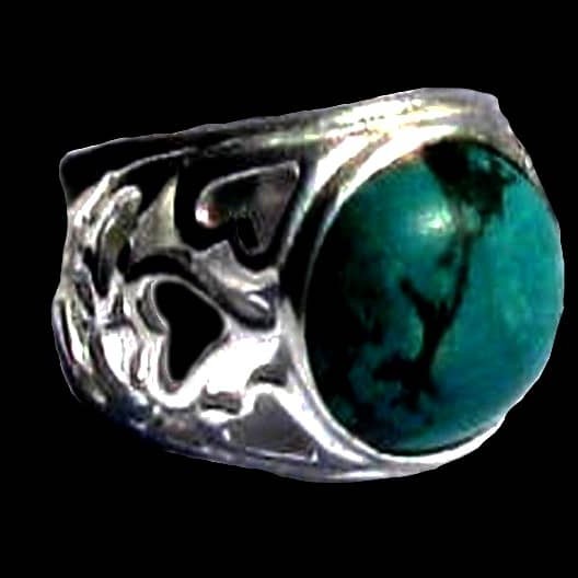Turquoise - Bague indienne argent Turquoise - Bijoux Inde