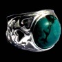 Turquoise - Bague indienne argent Turquoise - Bijoux Inde