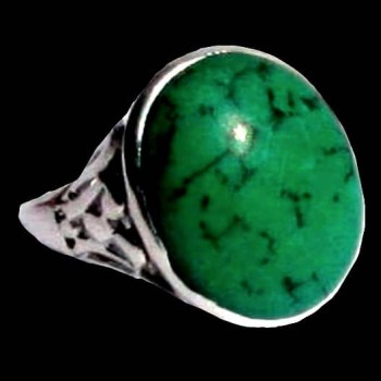 Turquoise - Bague indienne argent Turquoise - Bijoux Inde