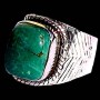 Turquoise - Bague indienne argent Turquoise - Bijoux Inde