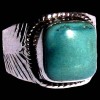 Turquoise - Bague indienne argent Turquoise - Bijoux Inde
