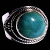 Turquoise - Bague indienne argent Turquoise - Bijoux Inde