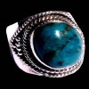 Turquoise - Bague indienne argent Turquoise - Bijoux Inde