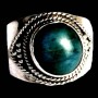 Turquoise - Bague indienne argent Turquoise - Bijoux Inde