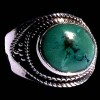 Turquoise - Bague indienne argent Turquoise - Bijoux Inde