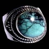 Turquoise - Bague indienne argent Turquoise - Bijoux Inde