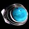 Turquoise - Bague indienne argent Turquoise - Bijoux Inde