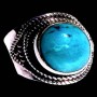 Turquoise - Bague indienne argent Turquoise - Bijoux Inde