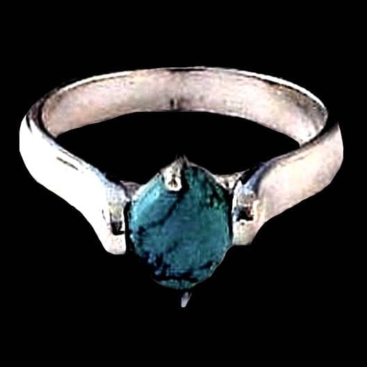Turquoise - Bague indienne argent Turquoise - Bijoux Inde