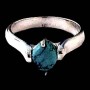 Turquoise - Bague indienne argent Turquoise - Bijoux Inde