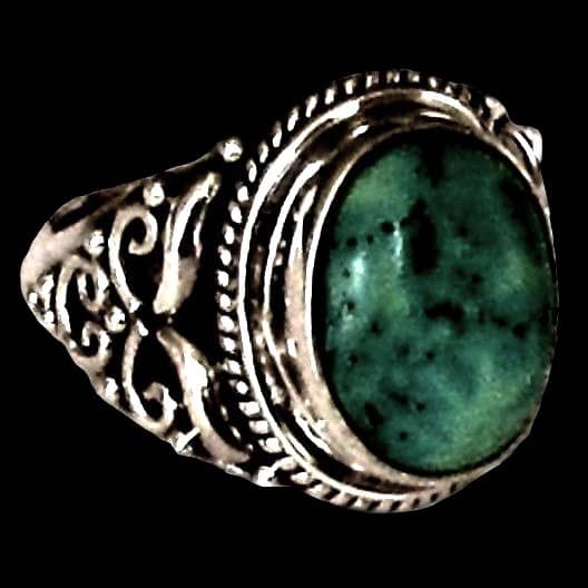 Turquoise - Bague indienne argent Turquoise - Bijoux Inde