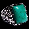 Turquoise - Bague indienne argent Turquoise - Bijoux Inde