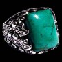 Turquoise - Bague indienne argent Turquoise - Bijoux Inde