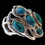 Turquoise - Bague indienne argent Turquoise - Bijoux Inde