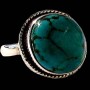 Turquoise - Bague indienne argent Turquoise - Bijoux Inde