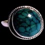 Turquoise - Bague indienne argent Turquoise - Bijoux Inde