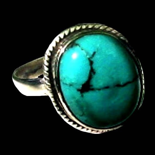 Bijoux Inde Turquoise - Bague argent Turquoise 