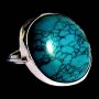 Turquoise - Bague indienne argent Turquoise - Bijoux Inde