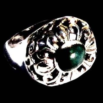 Turquoise - Bague indienne argent Turquoise - Bijoux Inde