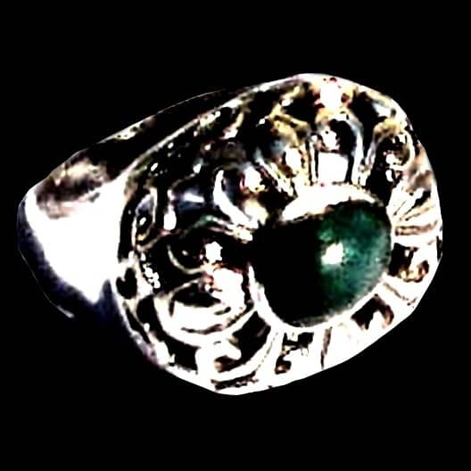 Turquoise - Bague indienne argent Turquoise - Bijoux Inde